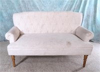 CREAM COLOR UPHOLSTERY LOVESEAT