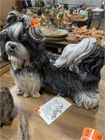Fancy Shitzu Ceramic Dog 16” x 12”