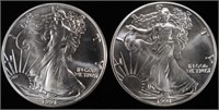 (2) 1991 AMERICAN SILVER EAGLES