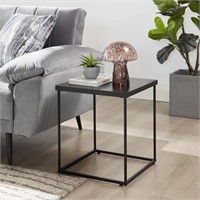 CAWS Modern Industrial Square End Table with
