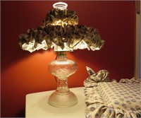 Converted Oil Lamp "Dorothy's Ruffles" Shade