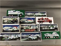 11pc Hess Trucks in Box Btw 1994-2017