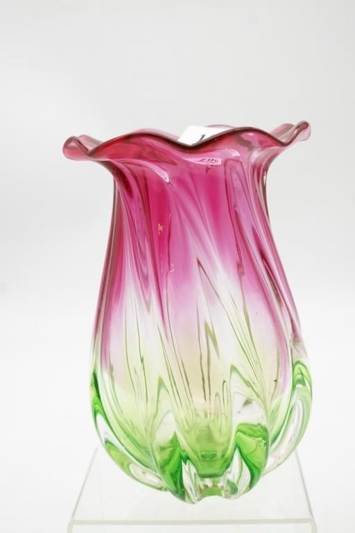 Watermelon Green & Pink Teleflora Vase