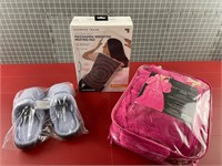 NIB SHARPER IMPAGE MASSAGING WEIGHTED HEATING PAD