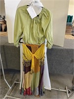 Gypsy Wrap Skirt with Blouse & Coin hip scarf