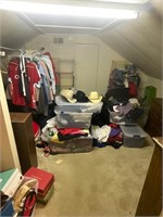 HUGE lot clothes, hats, shoes, bedding - ALL