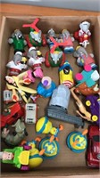 Lot of Babar Elephant and Random Restaraunt toys