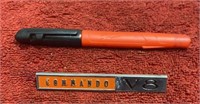 (1) Small Commando V8 Vintage Car/Truck Emblem