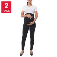 2-Pk Parasuco Women's XXL Maternity Legging, Black