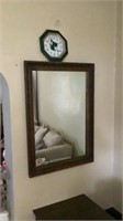 Mirror and clock
