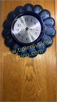 Kitchen cobalt egg plate clock