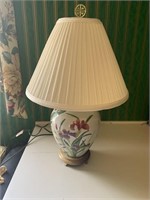 Floral lamp with Iris Design on base