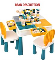 Kids Table and Chairs Set with 100PCS Marble