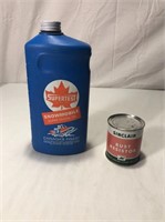 Supertest Oil Can & Sinclair Oil Tin