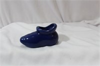 A Small Ceramic Blue Shoe/Clog