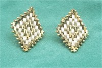 14k Yellow Gold Pierced Earrings 4.0g