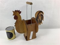 Art populaire: coq en bois à poignée.