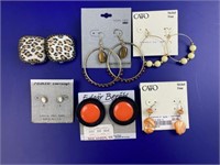 (6) Pair of Costume jewelry earrings, one pair is