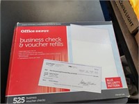 Business check and voucher refills