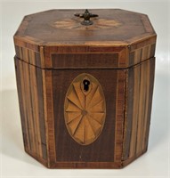 NICE 19TH CENTURY INLAID GEORGIAN TEA CADDY