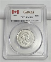 2007 Canada 50 Cents PCGS MS66 UNC