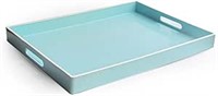 Accents by Jay Rectangular Tray with Handle, Teal