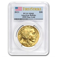 2021 1 Oz Gold Buffalo Ms-69 Pcgs (firststrike)