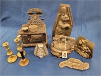 Miniature Cast Iron Stove, (4) Tin Molds, & More!