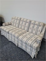 Nice 3 seat cream print couch
