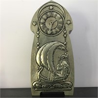 ARTS & CRAFTS PEWTER MANTLE CLOCK MARION WILSON