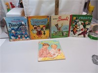 4 Vintage Little Golden Books & 1 other
