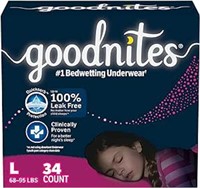SEALED-Huggies Goodnites Girls Bedwetting Night Ti