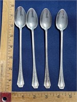 Fairfield silver plate iced tea spoons set