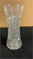 Early 21st Century Etched Lead Crystal Vase &