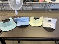 (Lot of 4) 1Adidas, 2 North Face, 1 Puma Visors