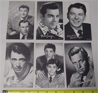 (6) Vtg TV & Movie Male Star Exhibit Arcade Cards