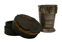 Civil War Engraved Soldiers Collapsable Cup