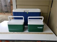 Outdoor lot of 3 Coolers