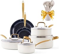 Ceramic Pots And Pans Set - Kitchen Cookware Set