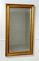 Gold mirror, beveled glass, 24" x 42" - new