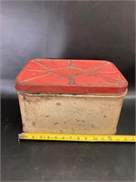1940’s Red & Cream Metal Box