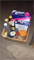 Lot of old kitchen supplies and cleaning items