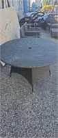 Round plastic Rattan outdoor table