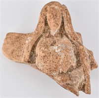 Ancient Greek Female Terracotta Tanagra Fragment