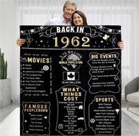 BACK IN 1962 THROW BLANKET GIFT, 60 X 80 IN