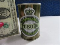 Rare 10oz Shorty TUBORG Steel Flat Top Beer Can