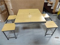 Small Folding Picnic Table with Bench Seats