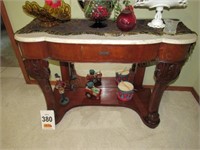 Marble Top Library Table 40" x 18" x 27"