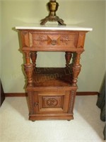 Marble Top Night Stand 17" 16" x 33"