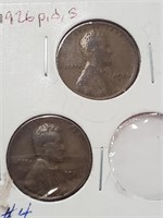 1926 Wheat Pennies 1-D, 1-No Mint Mark